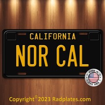 Nor Cal Black Vintage California Vanity Aluminum License Plate Tag New! - £15.38 GBP