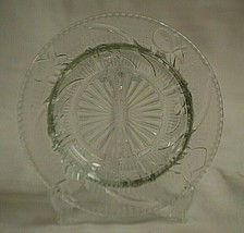 Old Vintage Iris Clear by Jeannette Round Butter Dish No Lid Depression Glass - £13.44 GBP