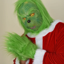 7PCS Adult Cosplay Costume, Christmas Green Monster Santa Claus Cosplay Costume - £38.99 GBP