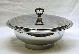 Old Vintage 1960&#39;s Retro Kromex Serving Warming Bowl w Lid 11-3/8&quot; USA MCM - $19.79