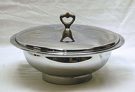 Old Vintage 1960&#39;s Retro Kromex Serving Warming Bowl w Lid 11-3/8&quot; USA MCM - £15.76 GBP