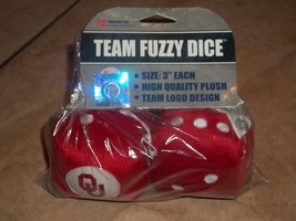 furry fuzzy dice Oaklahoma University Sooners new red. New lower price. - $9.00