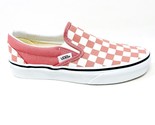 Vans Classic Slip On (Checkerboard) Rosette True White Pink Womens Size 5.5 - $47.95