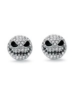 JACK SKELLINGTON EARRINGS Nightmare Before Christmas Sparkling Rhineston... - €8,60 EUR