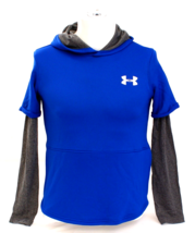 Under Armour ColdGear Blue Train To Game Layered Sleeve Hoodie Youth Boy&#39;s L NWT - £50.61 GBP