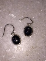 super quality natural black star earring in 925 Sterling silver - £80.12 GBP