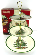 Spode Christmas Tree Three 3 Tier Serving Tray w Box.  SEE DESC AND PICT... - $21.28