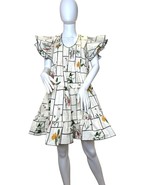 BNWT Tuckernuck Dress Large White Cotton Floral Fresher Buds Mini Alice - $3,363.13 MXN