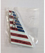 Cutom American Airlines Tail On Small Chain Decorative Bag Tag, New - $16.23 CAD