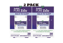 2PK Zzz Quil Pure Zzzs Back To Sleep - 30 Rapid Dissolve Tablets Each -EXP 02/24 - £9.47 GBP