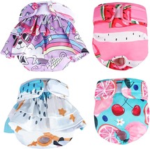XPCARE Female Washable Reusable Dog Diapers (4 Pack) Adjustable Straps - Size: S - £9.30 GBP