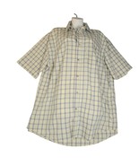 Woolrich Mens Large Button Up Carson Shirt Plaid Short Sleeve Tidal Ombr... - $32.05 CAD