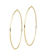 Real Stainless steel Round hoop Earrings 18k Layered 40mm - $221.81 MXN