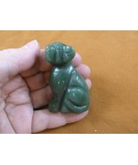 (Y-DOG-CH-718) green CHIHUAHUA Mexican dog gemstone figurine carving Chi... - £13.72 GBP