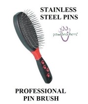 Paw Professional Groomer MEDIUM PIN BRUSH-Stainless Steel PET Grooming D... - $15.99