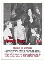 The Addams Family TV Series Trading Card #27 &quot;Ate My Spiders&quot; Donruss 1964 VFN - £15.49 GBP