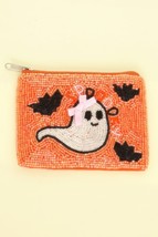  Halloween Ghost With Bow Beaded Coin Bag - $29.45