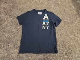 Aeropostale 2012 A87 New York City T-Shirt Mens Sz Large Navy Blue Doubl... - $27.72