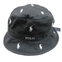 Polo Ralph Lauren Embroidered Pony Bucket Hat Adult Size L/XL Grey NEW - $59.99