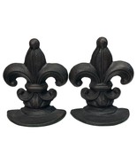 Vintage Cast Iron Fleur de Lis Bookends Pair Heavy French Decor Home Office - €34,10 EUR