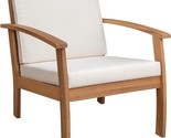 Patio Sense 63342 Lio Wooden Armchair with Cushions Modern &amp; Contemporar... - $244.99