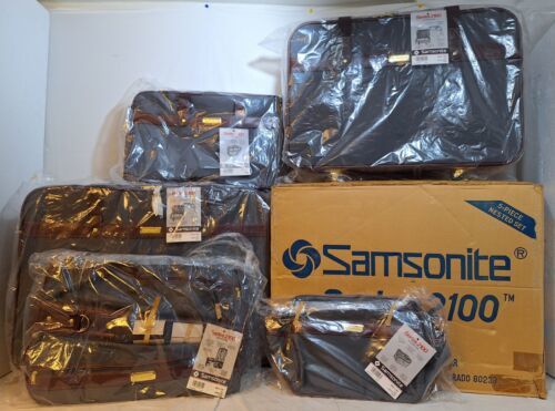 Vintage 1989 Samsonite 5pc. Nesting Soft Side Series 2100 Luggage Set Grey NOS - $149.99