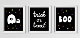 A set of 3 paintings with Halloween theme, canvas, acrylic colors, wall art - £78.41 GBP+