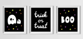 A set of 3 paintings with Halloween theme, canvas, acrylic colors, wall art - £79.95 GBP+