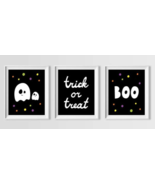 A set of 3 paintings with Halloween theme, canvas, acrylic colors, wall art - $100.00+