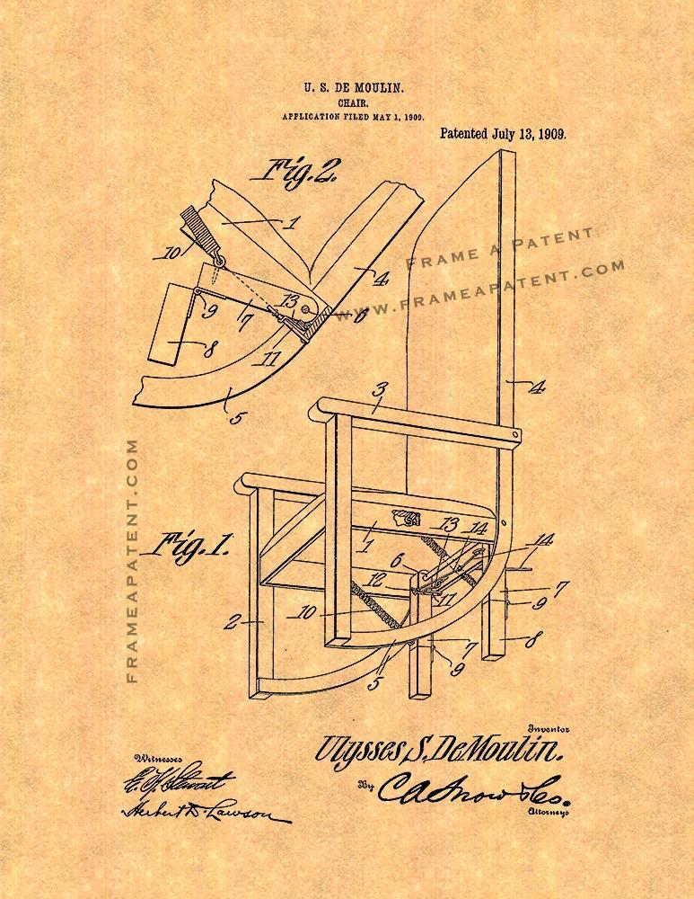 Moulin Magic Chair Patent Print - $7.95 - $32.95