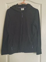 Danskin Now women&#39;s M(8-10) Hooded Fleece Black Activewear Jacket w/ Zip Pockets - £20.23 GBP