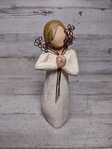 Willow Tree Friendship Demdaco Figurine Woman with Bouquet of Wire Flowers 2004 - £5.65 GBP