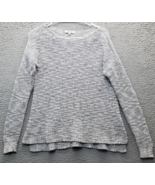 Madewell Sweater Women&#39;s XS Gray Cotton Long Sleeve Lightweight Slit Rou... - €19,58 EUR