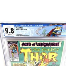 THOR #412  CGC 9.8 Custom Label Marvel Comics 1989 1st full app New Warriors - £276.52 GBP