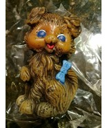 Animal Delights Candle Bear Kitten Puppy Hand Painted Vintage - $341.17 MXN