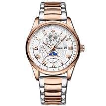 Watch Men&#39;s Waterproof Luminous Watch Belt Moon Quartz Watch Men&#39;s Dried Shrimp  - £25.57 GBP