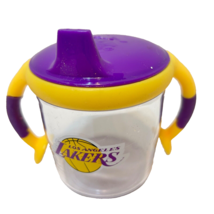 Baby Toddler Sippy Cup Los Angeles Lakers Double Handle Purple Gold - £10.13 GBP