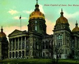 Vintage Cartolina 1910&#39;s Stato Capitol Costruzione IN Des Moines Ia Non ... - $7.13
