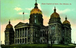 Vintage Cartolina 1910&#39;s Stato Capitol Costruzione IN Des Moines Ia Non Usato - £5.59 GBP