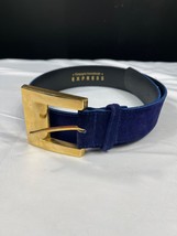 Express Blue Velvet Genuine Leather Belt Backing Size S SKU 7250 - $26.04