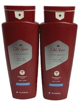2X Old Spice Ultra Smooth Finish Gentle Body &amp; Beard Wash 16 Oz Each - £23.91 GBP