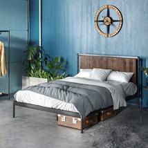 Zinus Wesley Metal And Wood Platform Bed Frame / Mattress Foundation Wit... - $361.99
