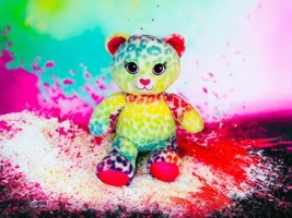 Build A Bear Lisa Frank Inspired Rainbow Leopard Cat Stuffed Animal Plush BABW - $18.58