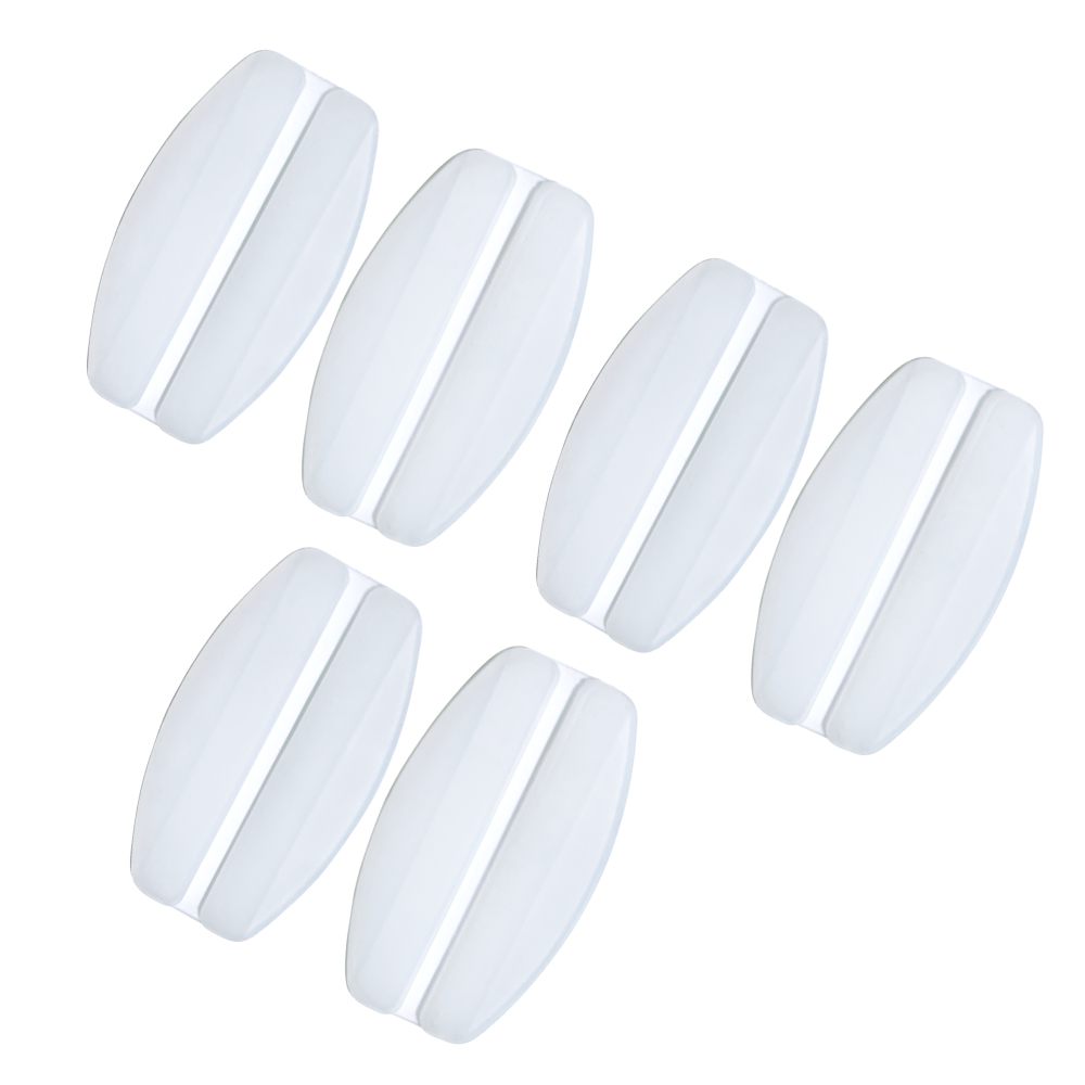 More of Me to Love No-Slip Bra Strap Holder 3-Pack (6 Units), White, Silicone