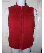 AMERICAN EAGLE OUTFITTERS RED ZIP UP VEST SIZE S EUC - $28.50