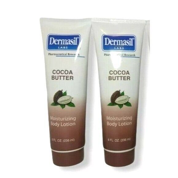 Dermasil Labs Cocoa Butter Body Moisturizing Lotion Dry Skin 8 Oz Each