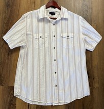 Vintage Banana Republic Button Down Shirt Mens XL Classic White Khaki SS - $26.73