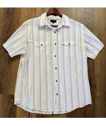 Vintage Banana Republic Button Down Shirt Mens XL Classic White Khaki SS - $36.63 CAD