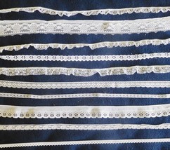 Crafts Sewing LACE HUGE LOT 100+ Yards All White 1/2&quot; - 2-1/4&quot; Wide Trim... - £63.70 GBP