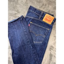 Levi&#39;s 505 Regular Fit Jeans Mens W40 L30 Dark Wash Denim Classic - $39.99